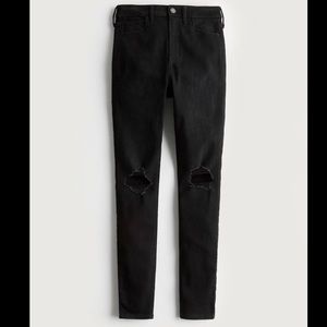 AE distressed black washed jeggings